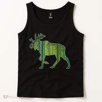 Moose Forest Silhouette Tank Top thumb 2