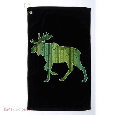 Moose Forest Silhouette Golf Towel