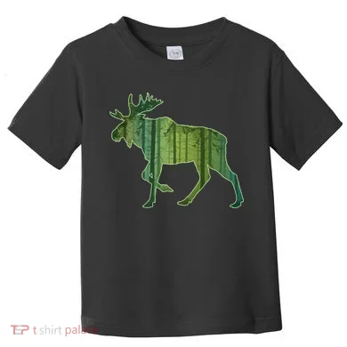 Moose Forest Silhouette Toddler T-Shirt
