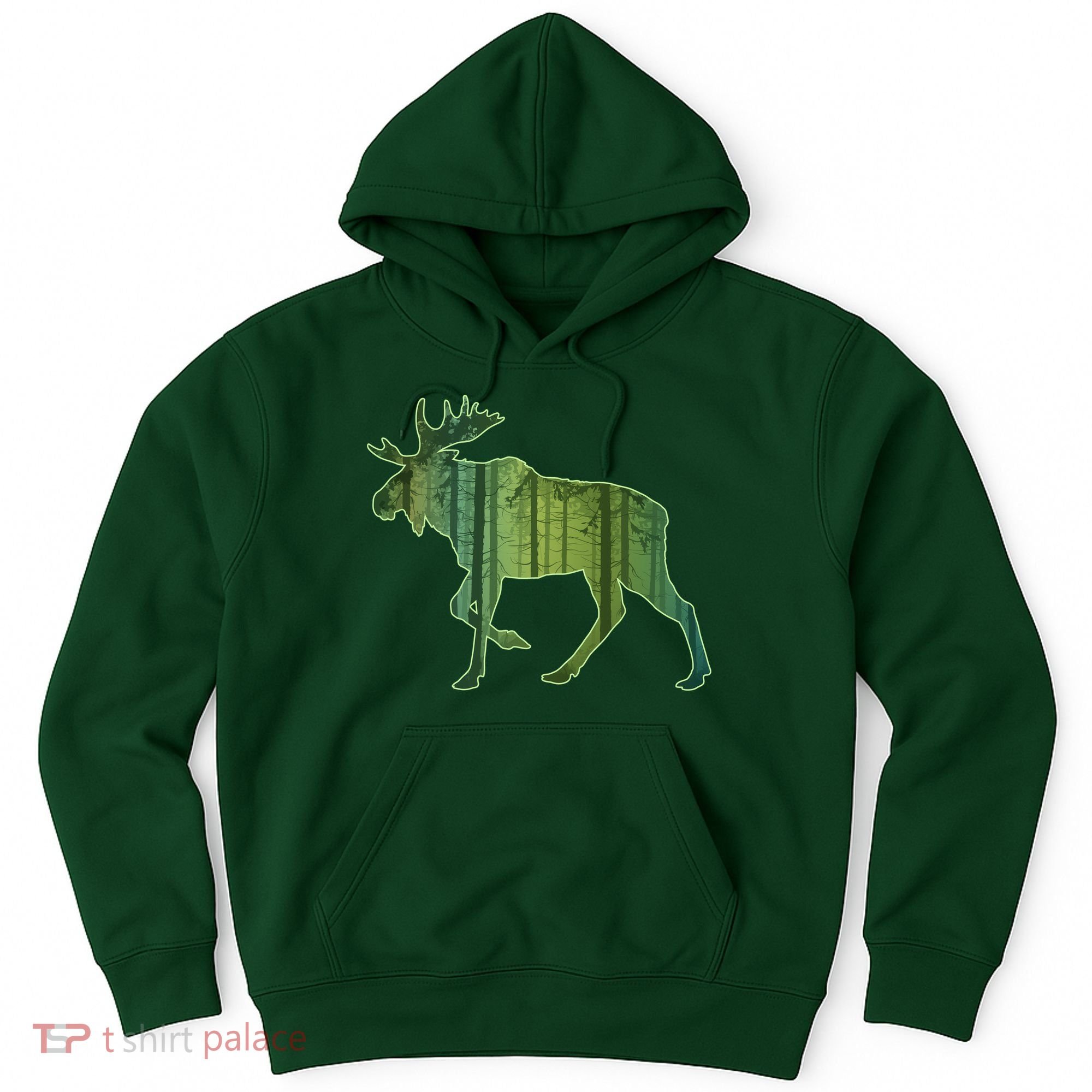 Moose Forest Silhouette Hoodie