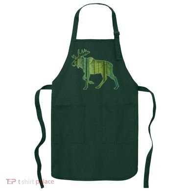 Moose Forest Silhouette Apron