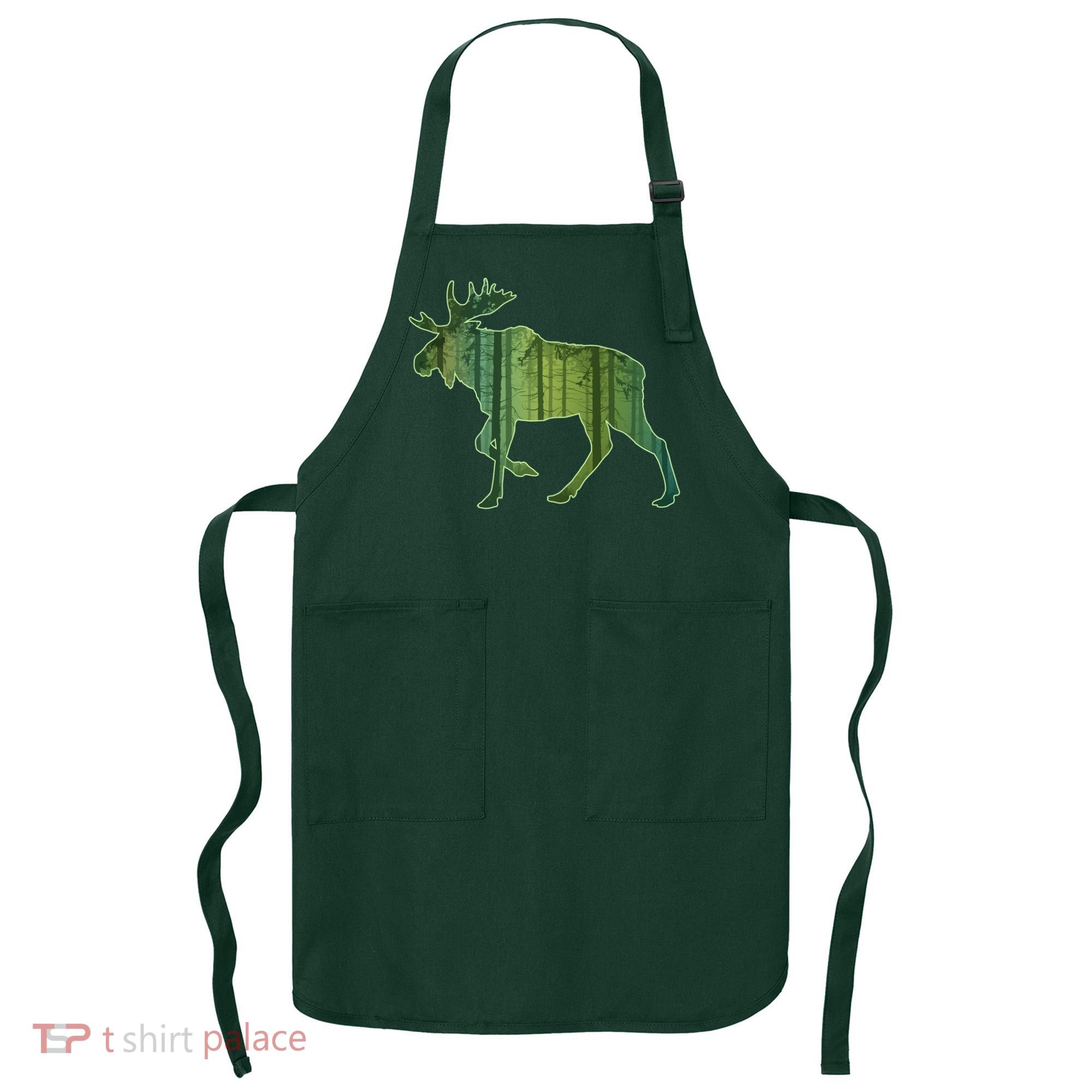 Moose Forest Silhouette Apron