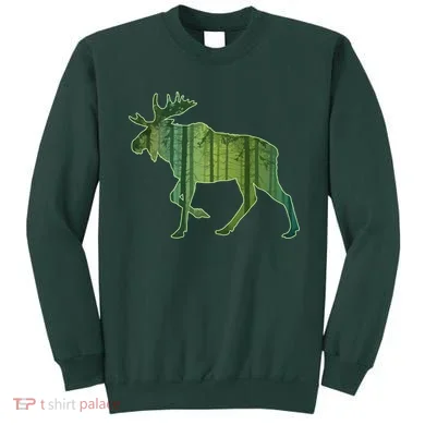 Moose Forest Silhouette Sweatshirt