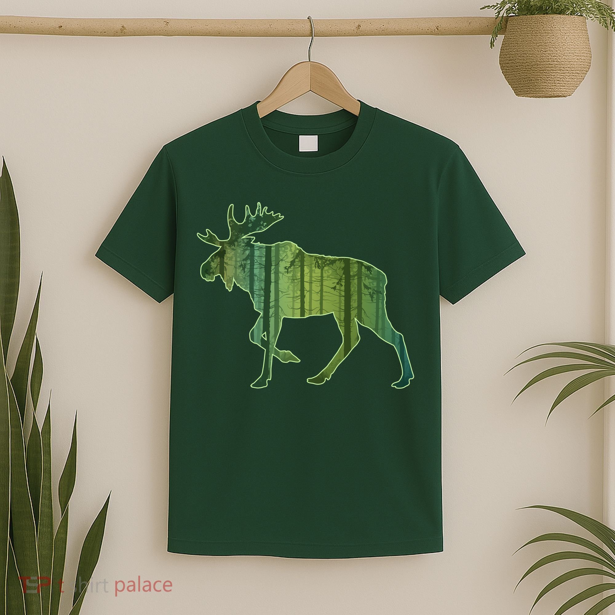 Moose Forest Silhouette T-Shirt