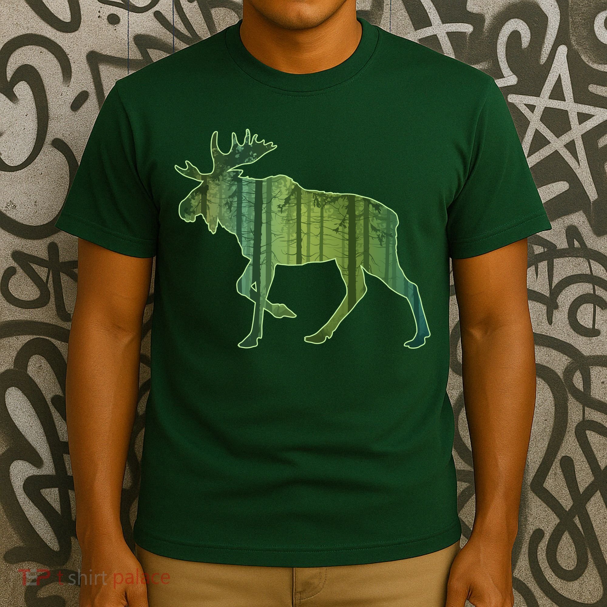 Moose Forest Silhouette T-Shirt
