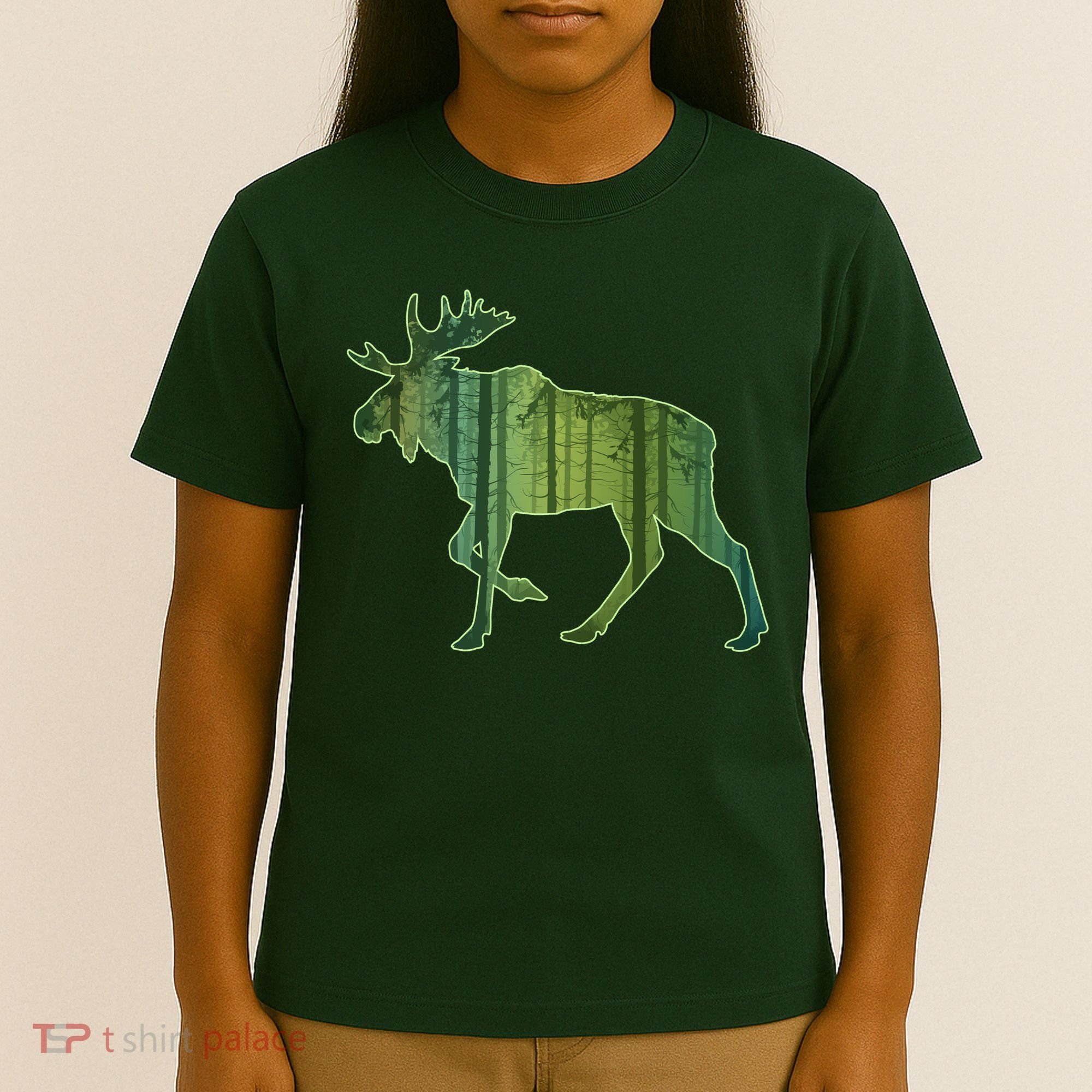 Moose Forest Silhouette T-Shirt