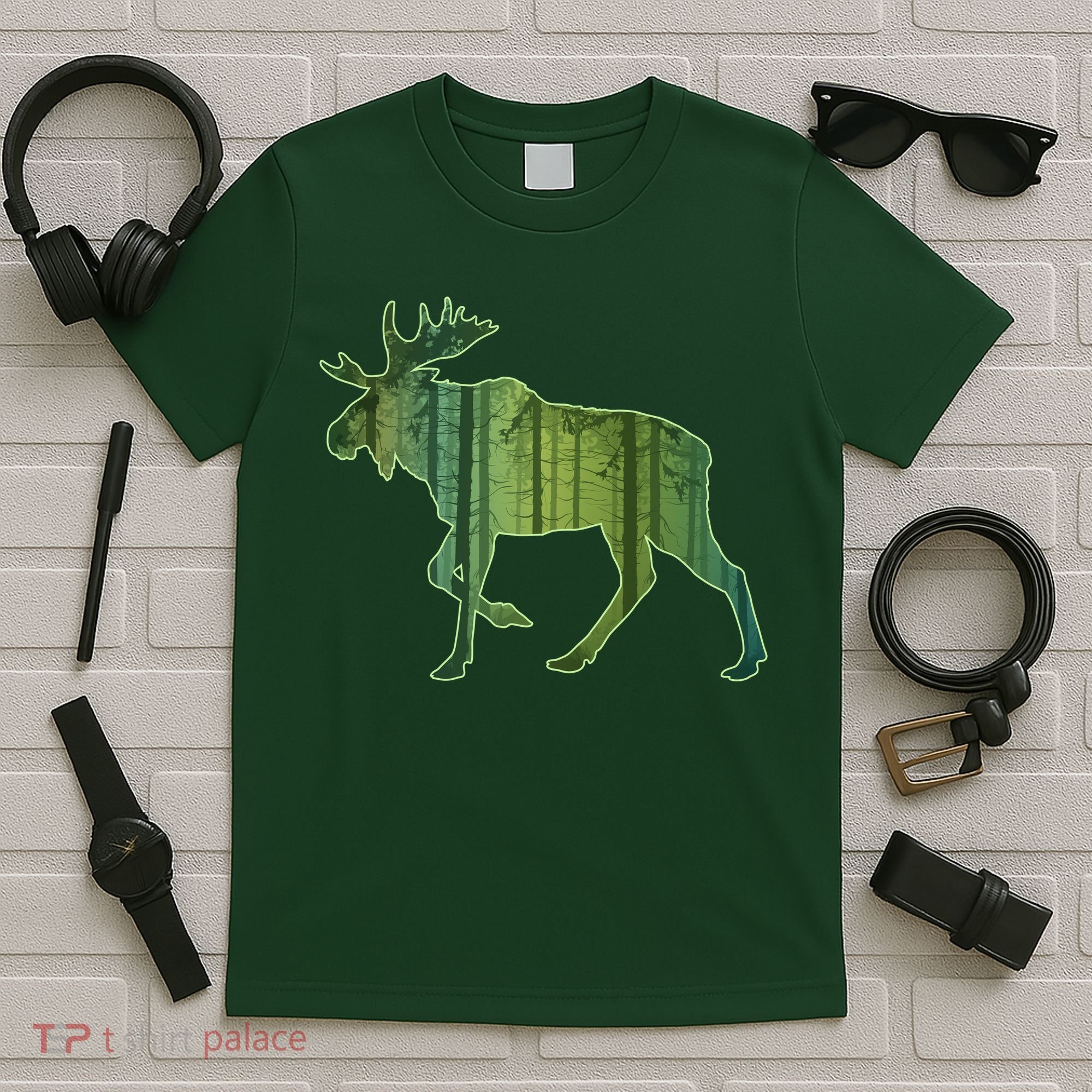 Moose Forest Silhouette T-Shirt