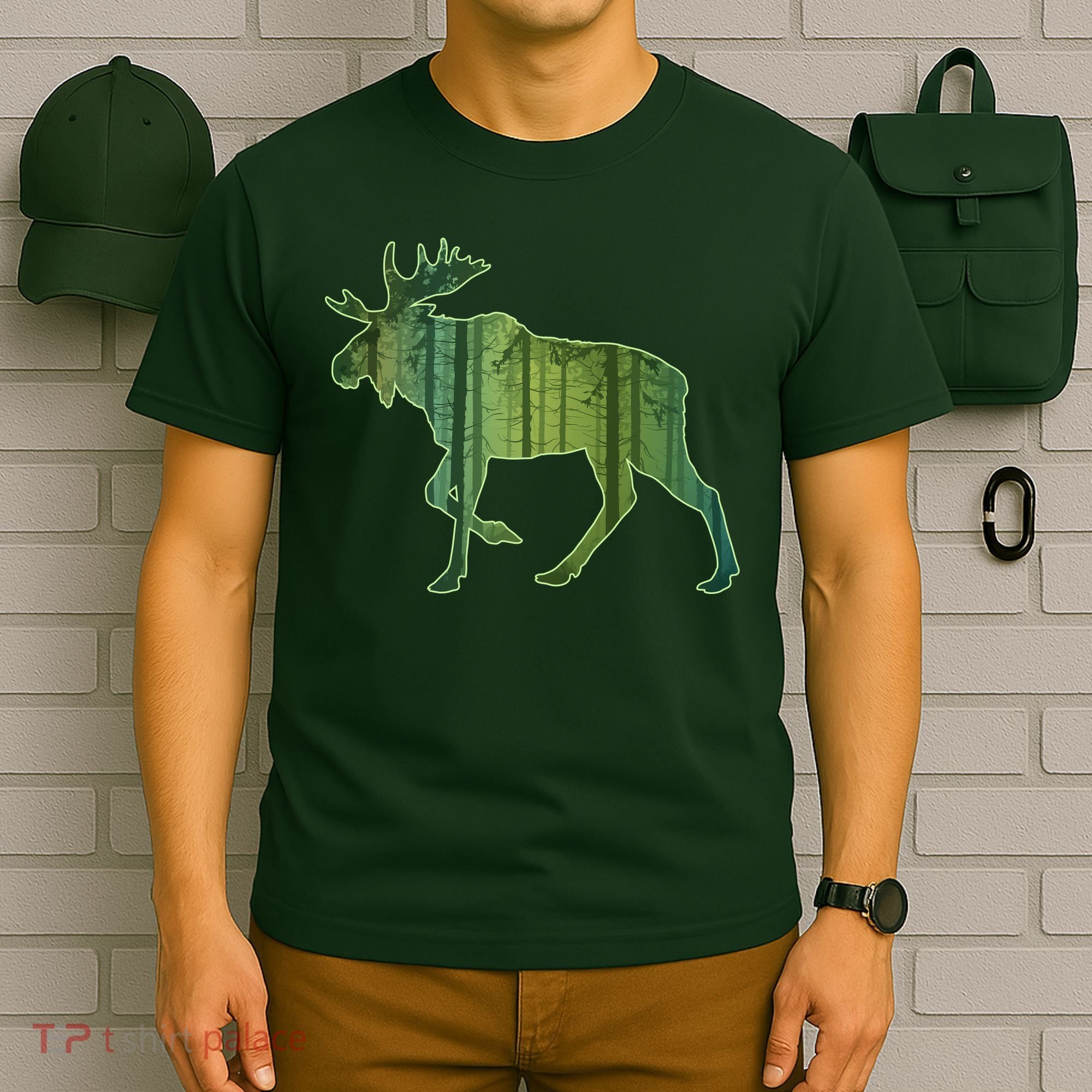 Moose Forest Silhouette T-Shirt