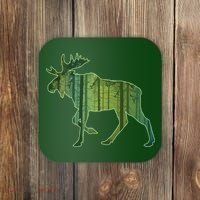 Moose Forest Silhouette Coaster thumb 0
