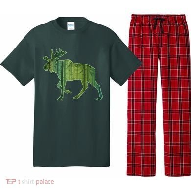 Moose Forest Silhouette Pajama Set
