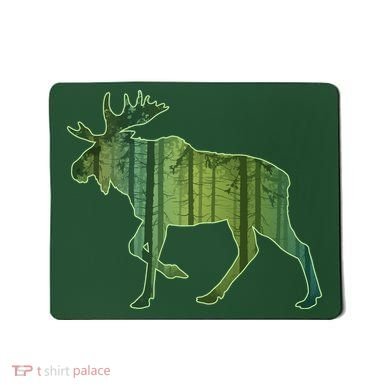 Moose Forest Silhouette Mousepad