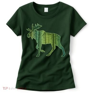 Moose Forest Silhouette Women's T-Shirt
