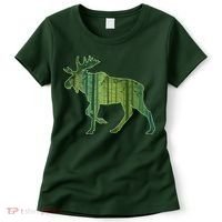 Moose Forest Silhouette Women's T-Shirt thumb 0