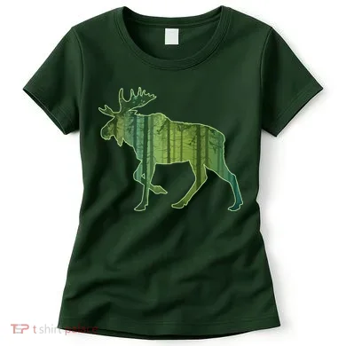 Moose Forest Silhouette Women's T-Shirt