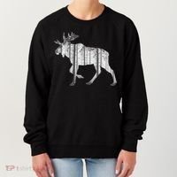 Moose Forest Silhouette Grey Style Women's Sweatshirt thumb 0
