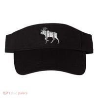 Moose Forest Silhouette Grey Style Visor thumb 0