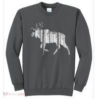 Moose Forest Silhouette Grey Style Sweatshirt thumb 0