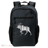 Moose Forest Silhouette Grey Style Backpack thumb 0
