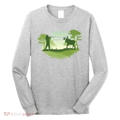 Moose Hunting Long Sleeve Shirt