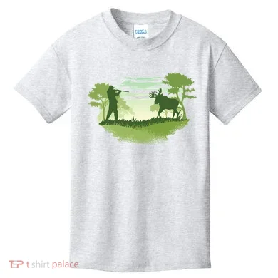 Moose Hunting Kids T-Shirt