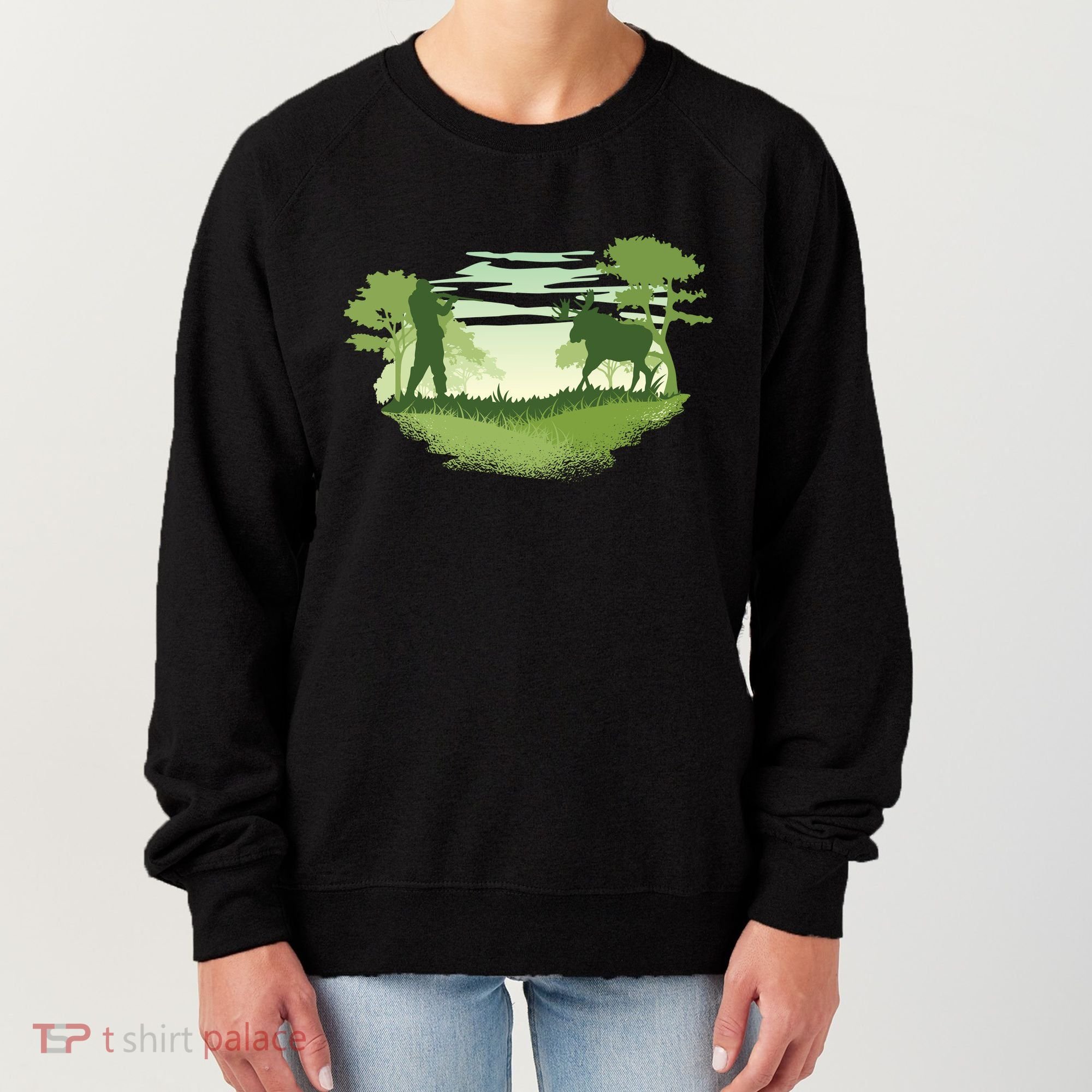 Moose Hunting Women's Sweatshirt