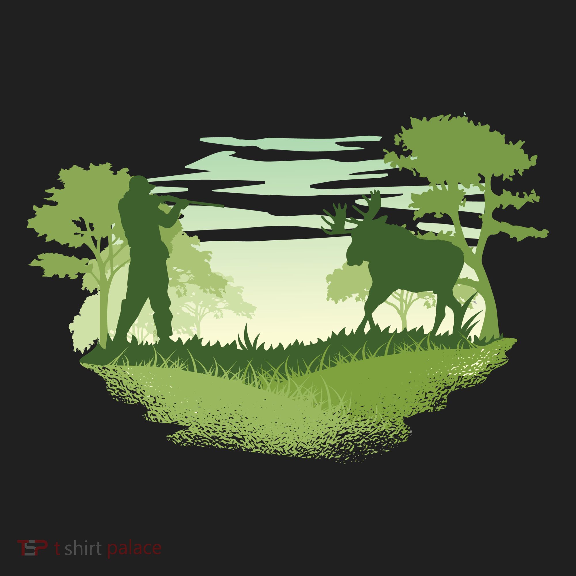Moose Hunting Golf Towel