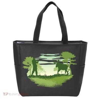 Moose Hunting Tote Bag