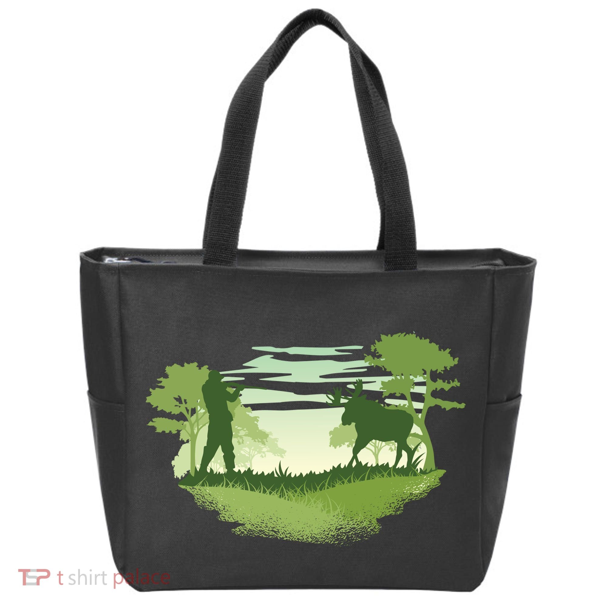 Moose Hunting Tote Bag