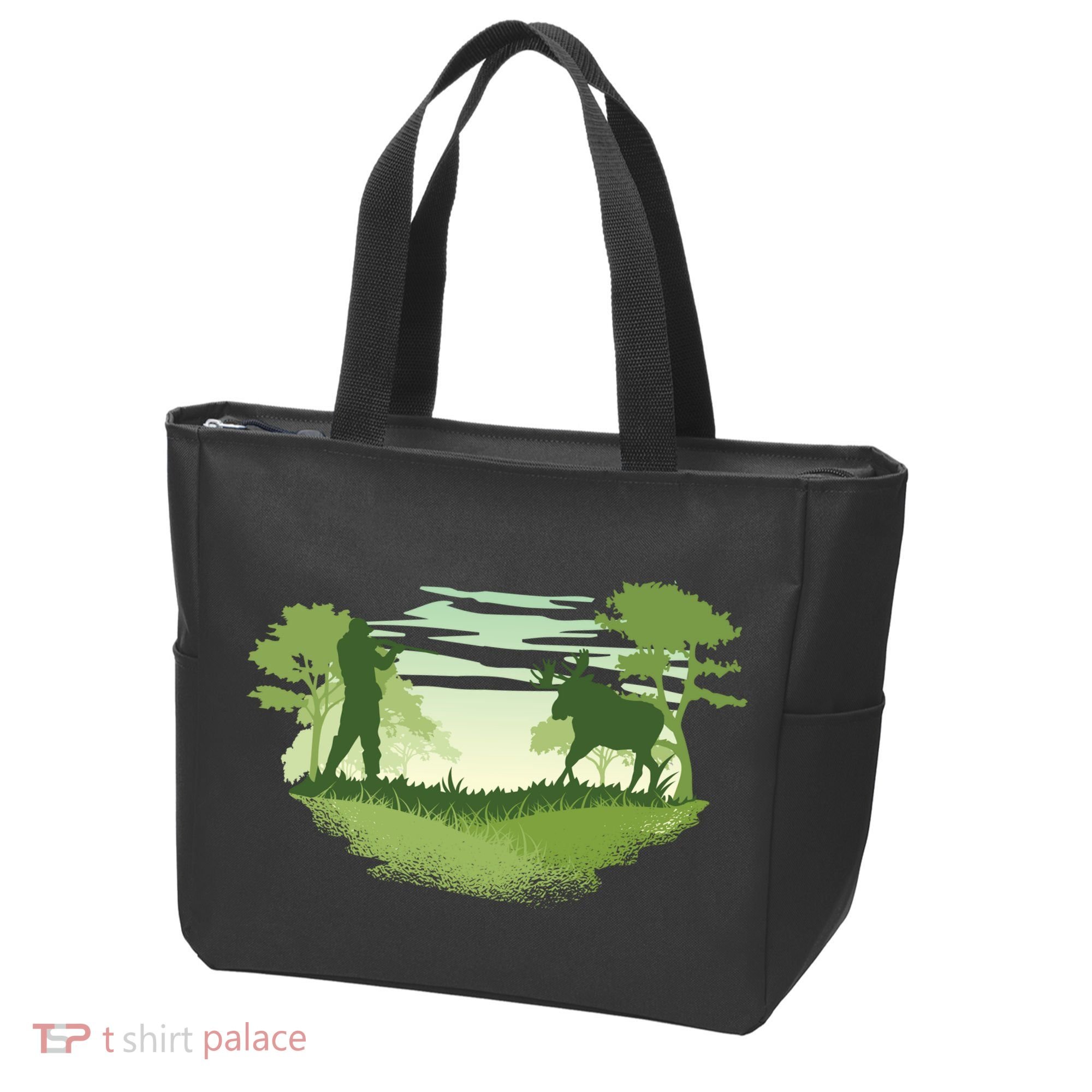 Moose Hunting Tote Bag