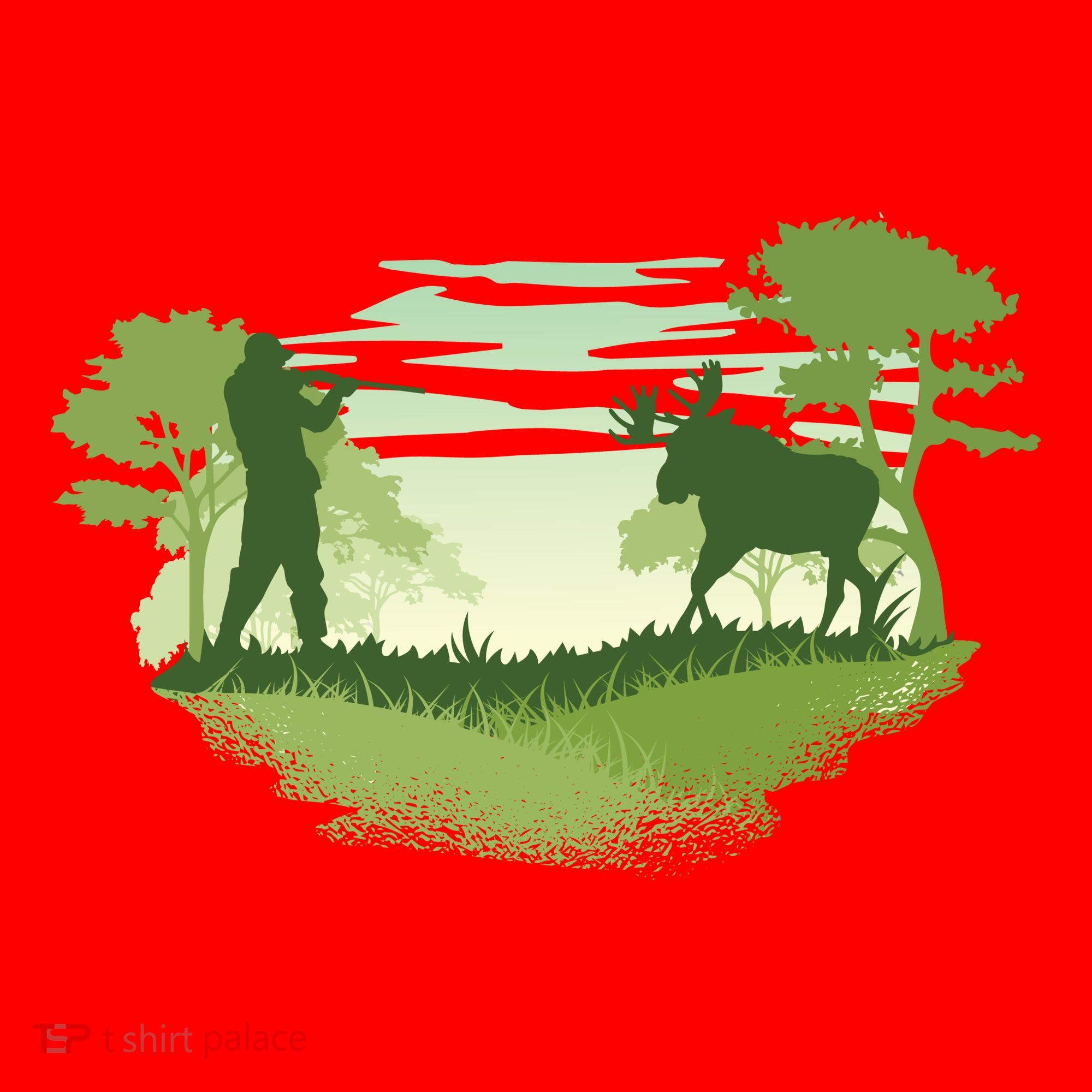 Moose Hunting Santa Hat