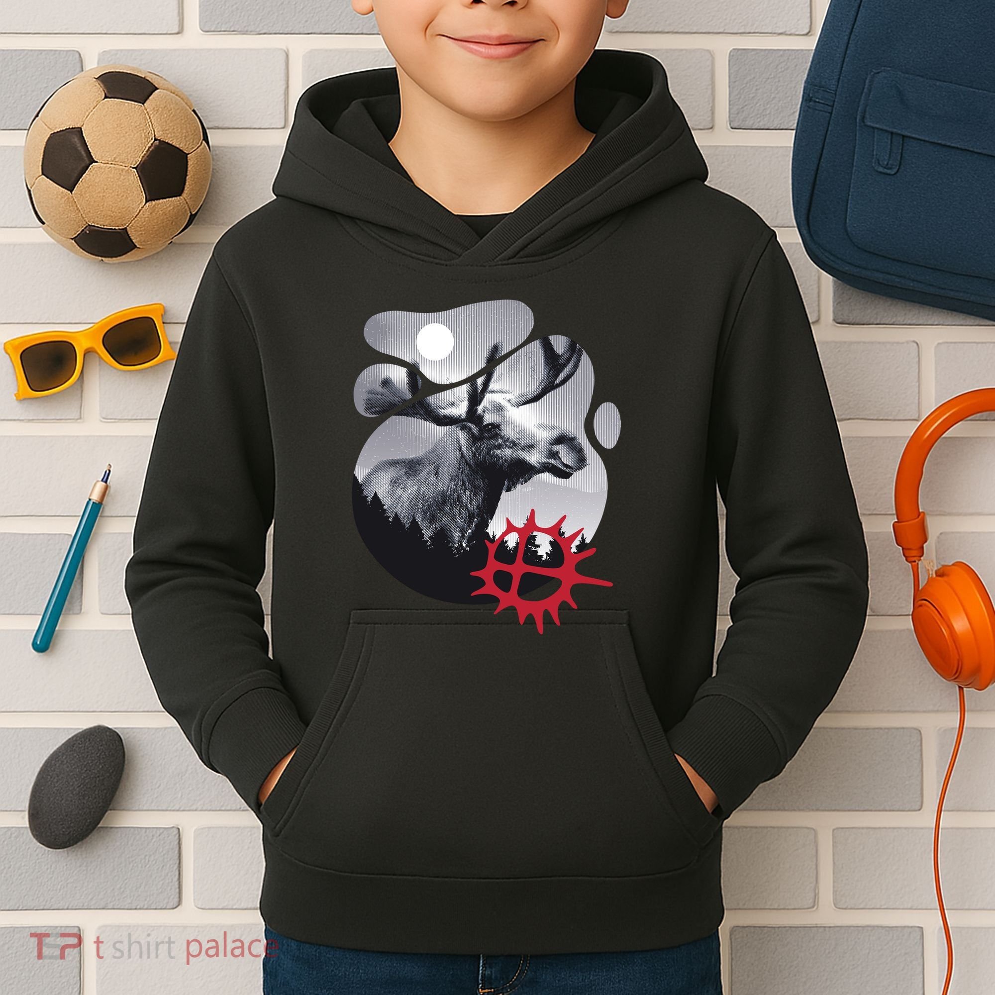 Moose Nature Sami Sun Kids Hoodie