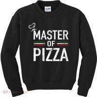 Master Of Pizza Italy Pizza Master Pizza Cooking Chef Kids Sweatshirt thumb 0