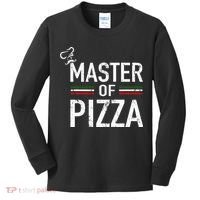 Master Of Pizza Italy Pizza Master Pizza Cooking Chef Kids Long Sleeve Shirt thumb 0