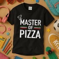 Master Of Pizza Italy Pizza Master Pizza Cooking Chef Kids T-Shirt thumb 3