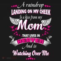 Memorial Of Parents In Heaven For Daughter Son Loss Mom Cool Gift T-Shirt thumb 7
