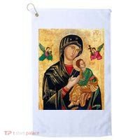 Mother Of Perpetual Help Golf Towel thumb 0