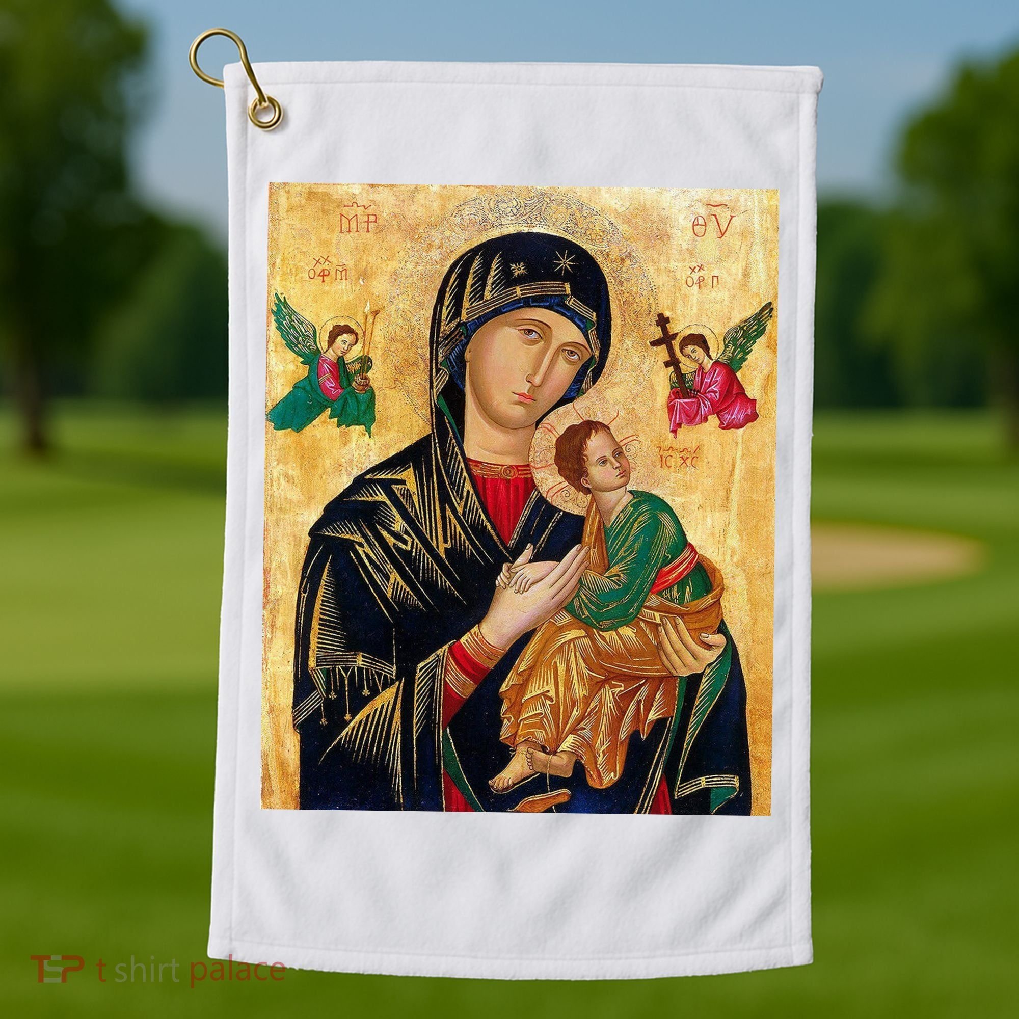 Mother Of Perpetual Help Golf Towel