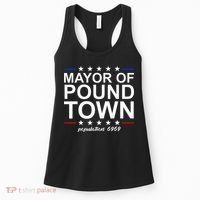 Mayor Of Pound Town Funny Adult Humor Pound Town Women's Tank Top thumb 0