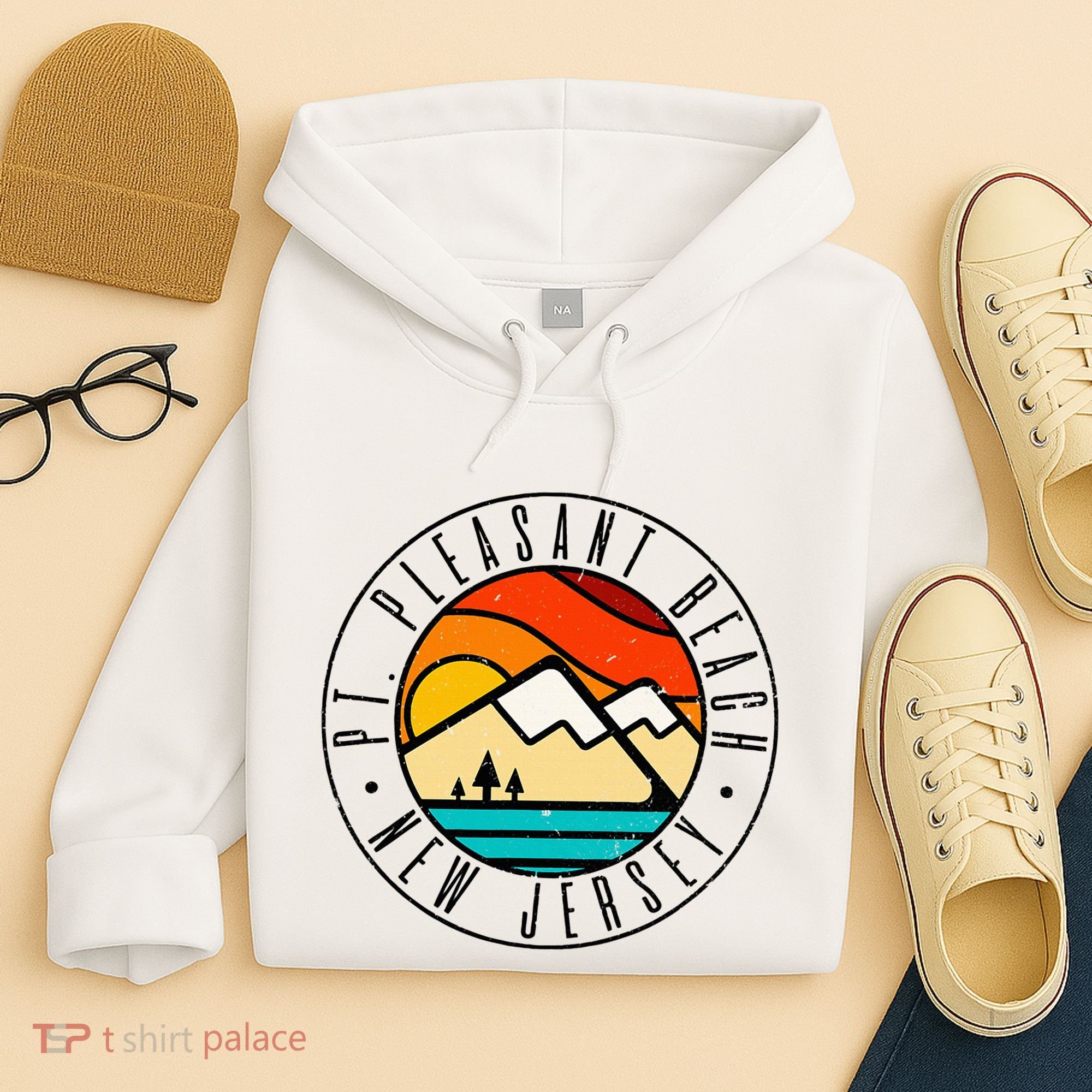 Minimalist Outdoors Pt. Pleasant Beach Point New Jersey Nj Hoodie