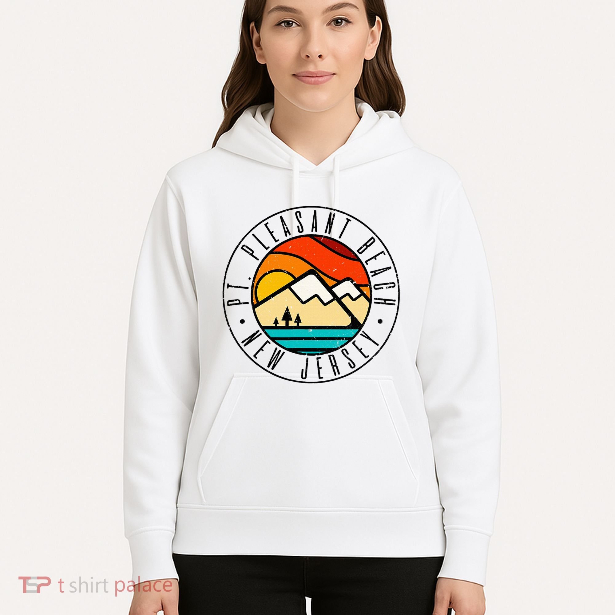Minimalist Outdoors Pt. Pleasant Beach Point New Jersey Nj Hoodie