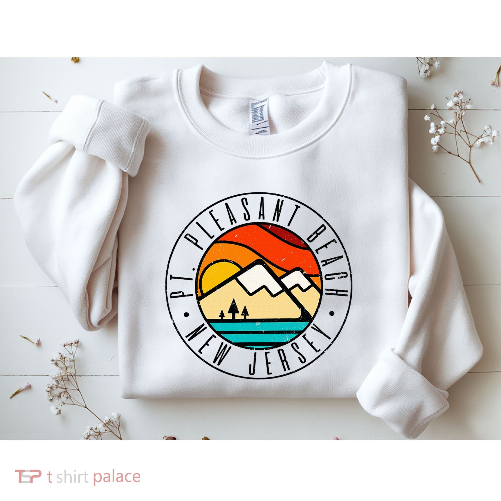 Minimalist Outdoors Pt. Pleasant Beach Point New Jersey Nj Sweatshirt