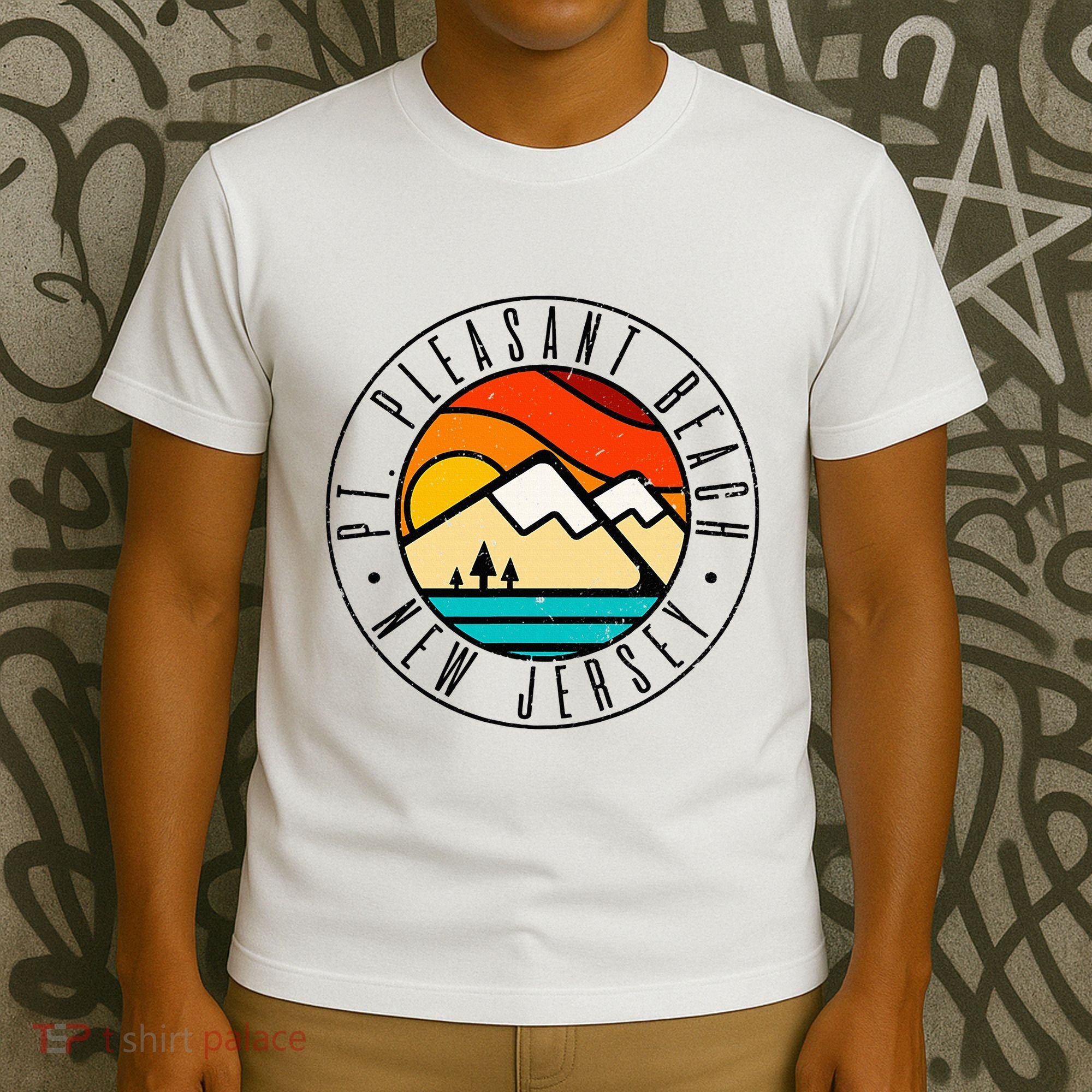 Minimalist Outdoors Pt. Pleasant Beach Point New Jersey Nj T-Shirt