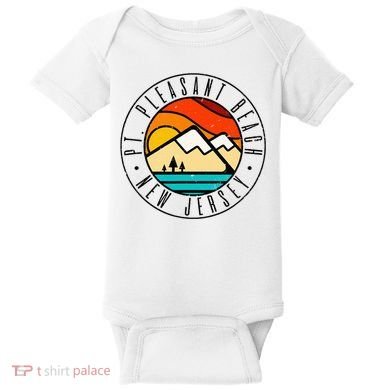 Minimalist Outdoors Pt. Pleasant Beach Point New Jersey Nj Baby Bodysuit