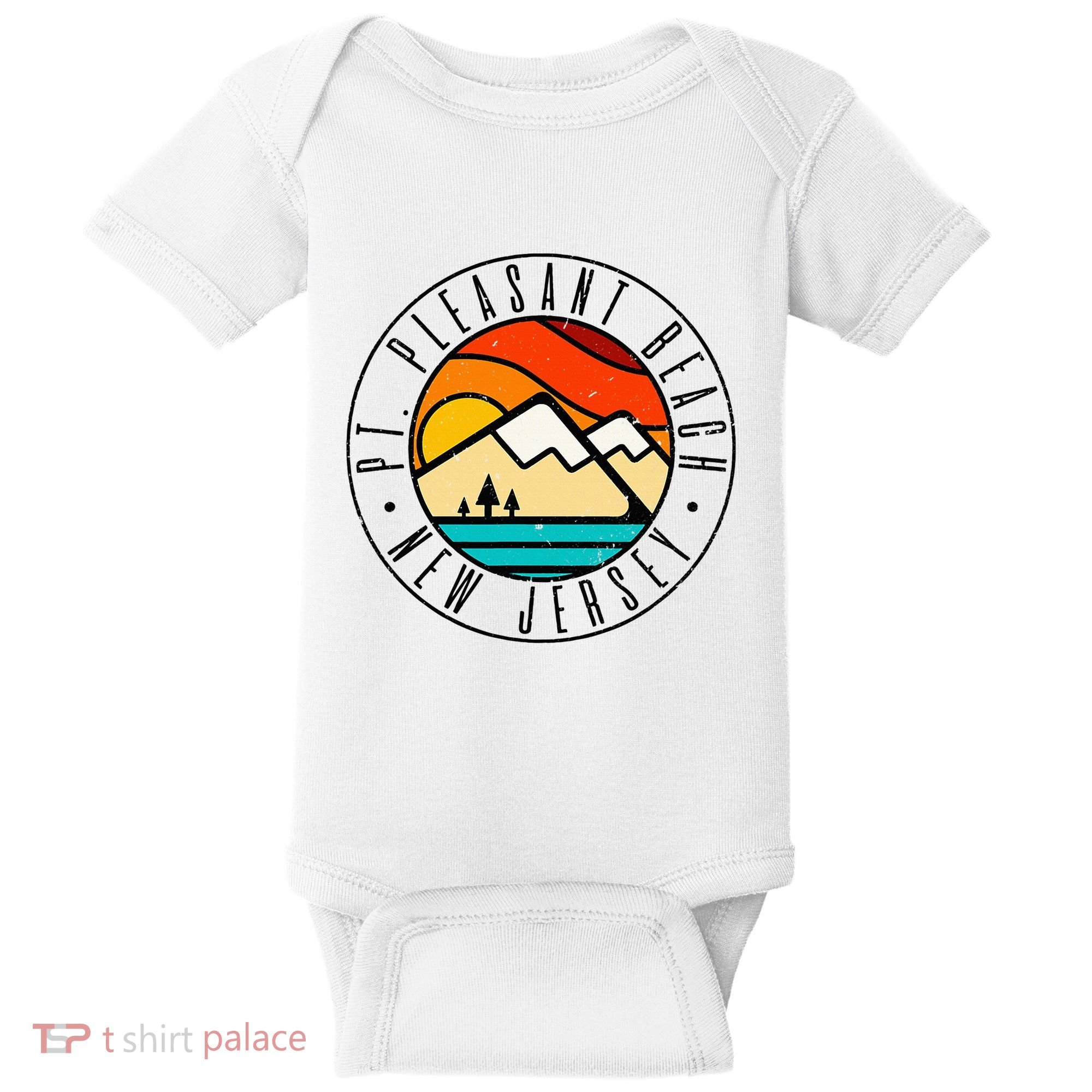 Minimalist Outdoors Pt. Pleasant Beach Point New Jersey Nj Baby Bodysuit