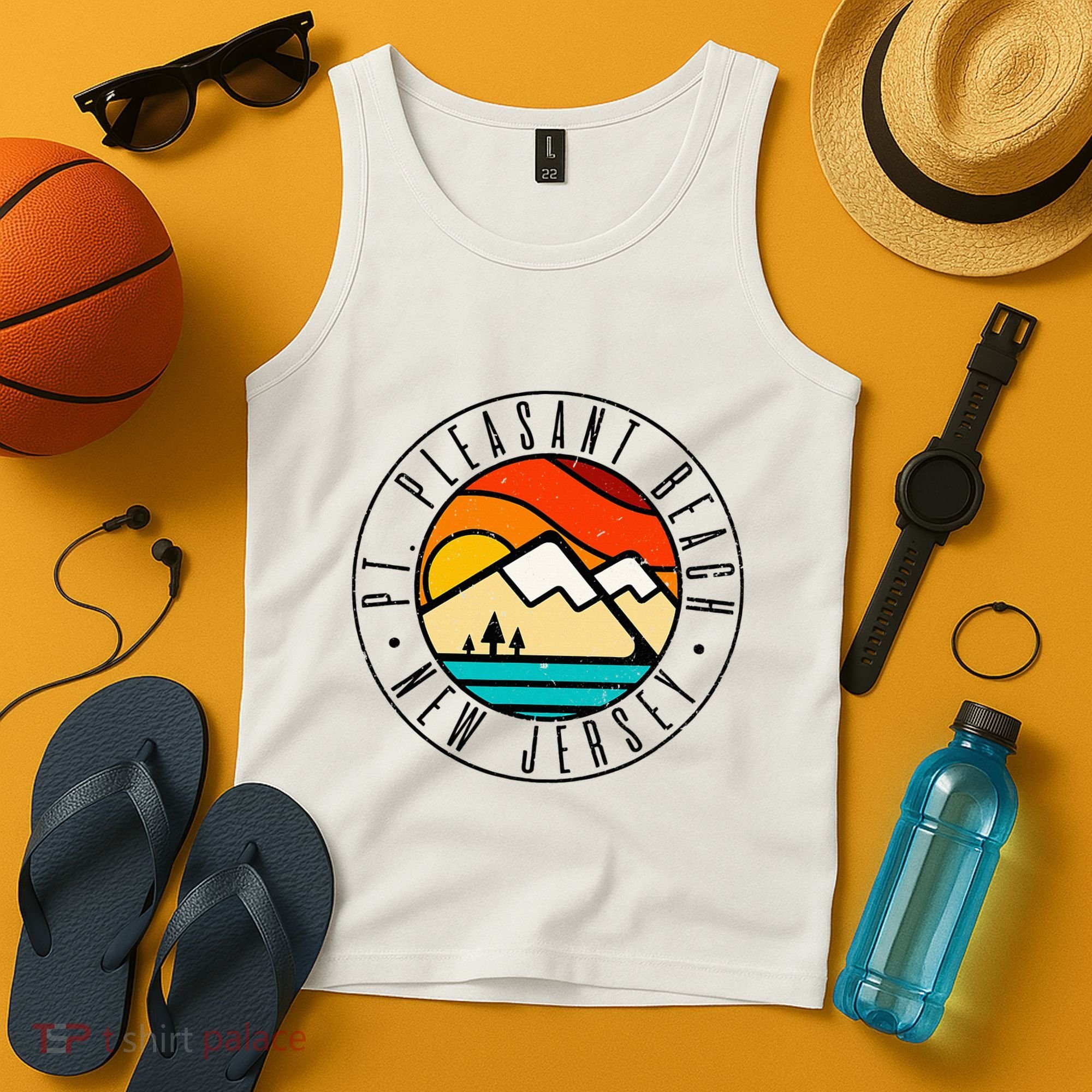 Minimalist Outdoors Pt. Pleasant Beach Point New Jersey Nj Tank Top