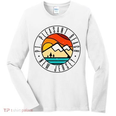 Minimalist Outdoors Pt. Pleasant Beach Point New Jersey Nj Women's Long Sleeve Shirt