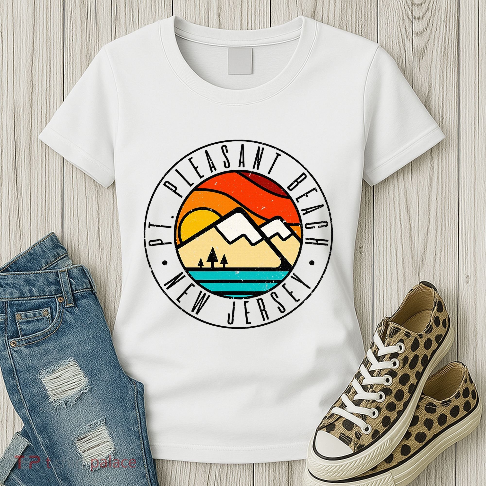 Minimalist Outdoors Pt. Pleasant Beach Point New Jersey Nj Women's T-Shirt