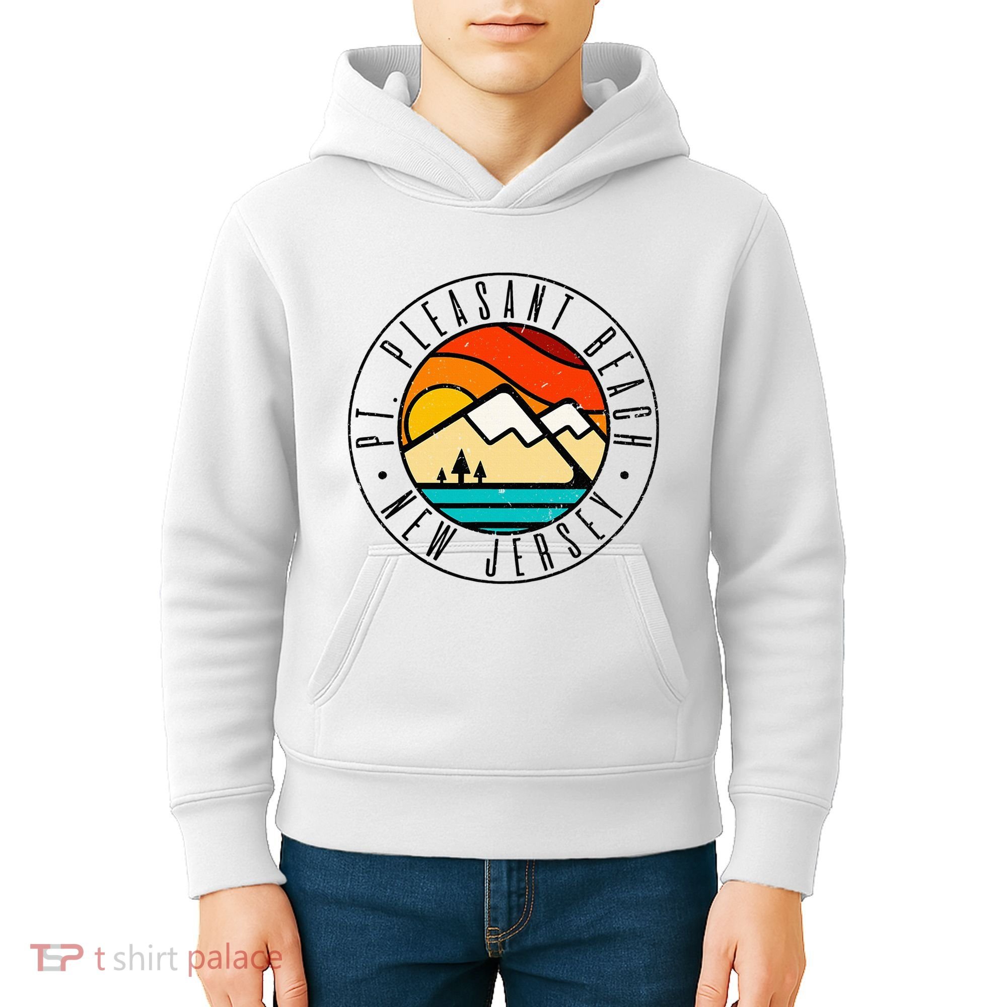Minimalist Outdoors Pt. Pleasant Beach Point New Jersey Nj Kids Hoodie