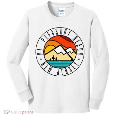 Minimalist Outdoors Pt. Pleasant Beach Point New Jersey Nj Kids Long Sleeve Shirt