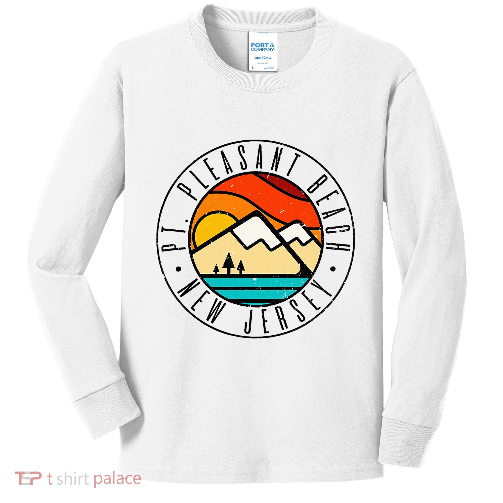 Minimalist Outdoors Pt. Pleasant Beach Point New Jersey Nj Kids Long Sleeve Shirt